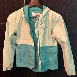 Columbia fleece lined rain jacket